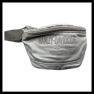 Harley-Davidson Black Leather Belt Bag Fanny Pack